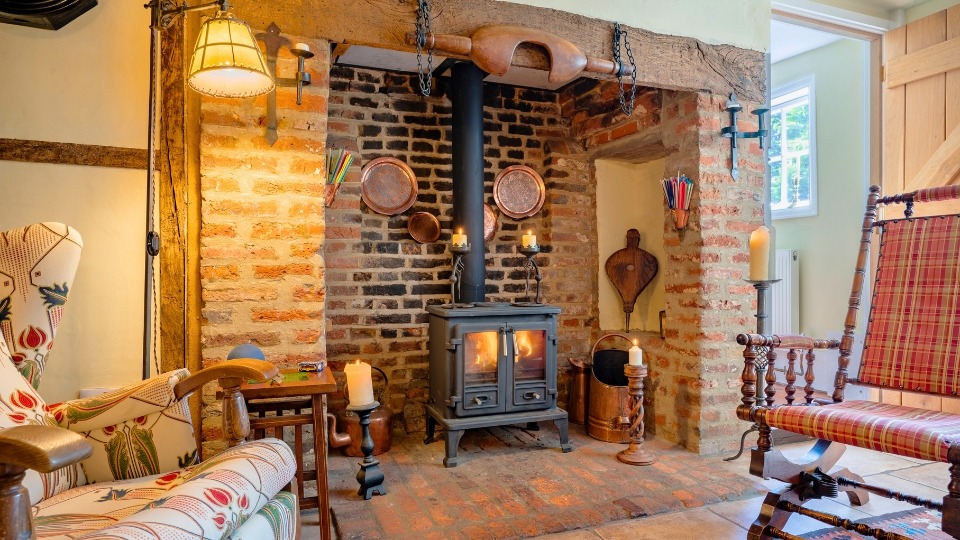 Fireplace at Kings Hill, 17 East Street, Rochford, Essex, UK